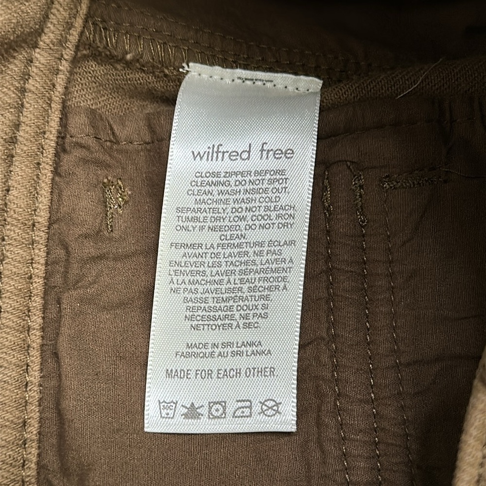 Wilfred Free Aritzia Meave Cargo Mid Rise Straight Ankle Pants Brown Size‎ 0 - Picture 13 of 14